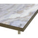 Fuentes 86 X 40 inch Brown / Brass Dining Table